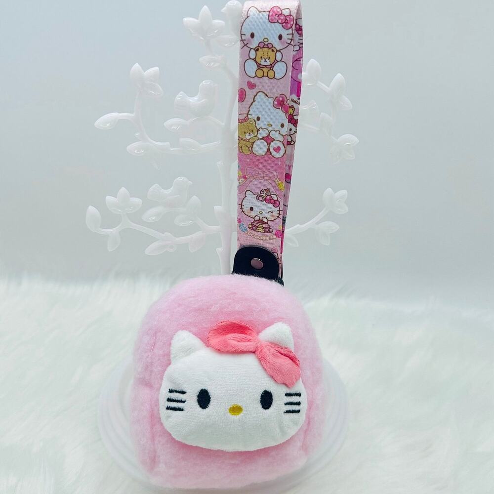 Hello Kitty Pink Plush Coin Purse Keychain